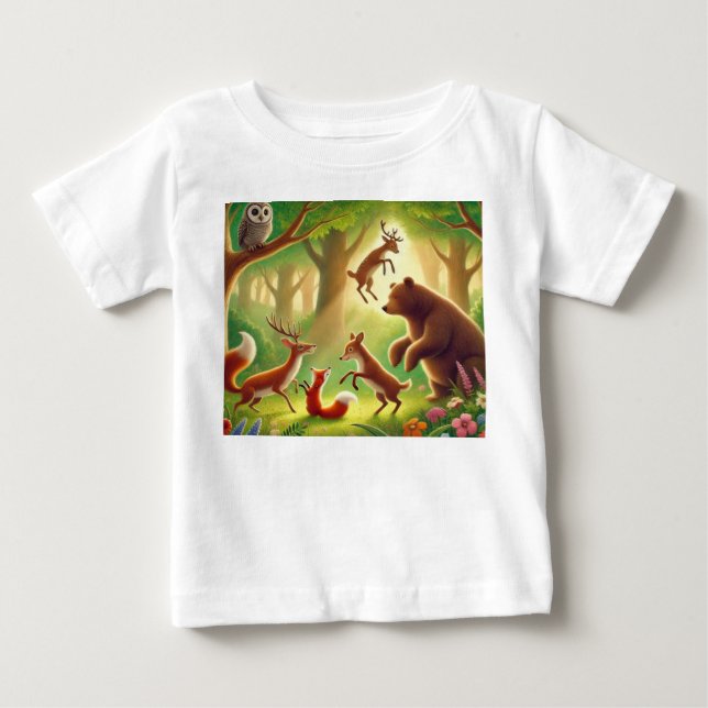 Camisetas de animais sábios da floresta (Frente)