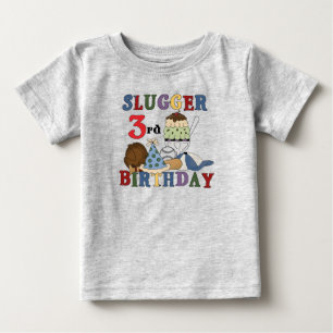 Camisetas de aniversário de 3 anos de tampão de be