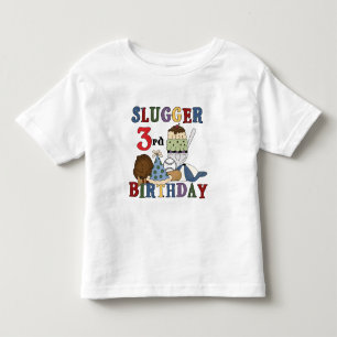 Camisetas de aniversário de 3 anos de tampão de be