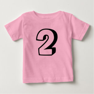 Camisetas de aniversário de dois (2) anos para beb