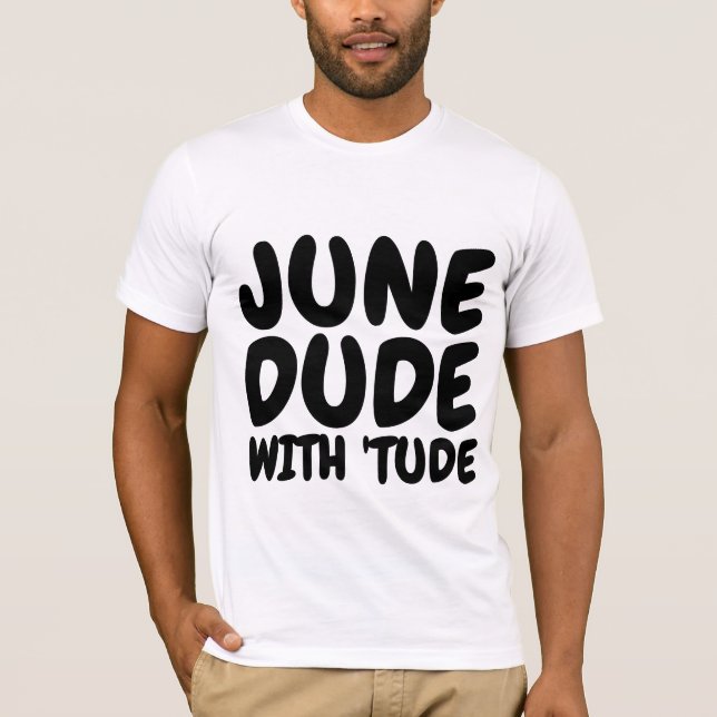 Camisetas de aniversário de JUNE para homens (Frente)