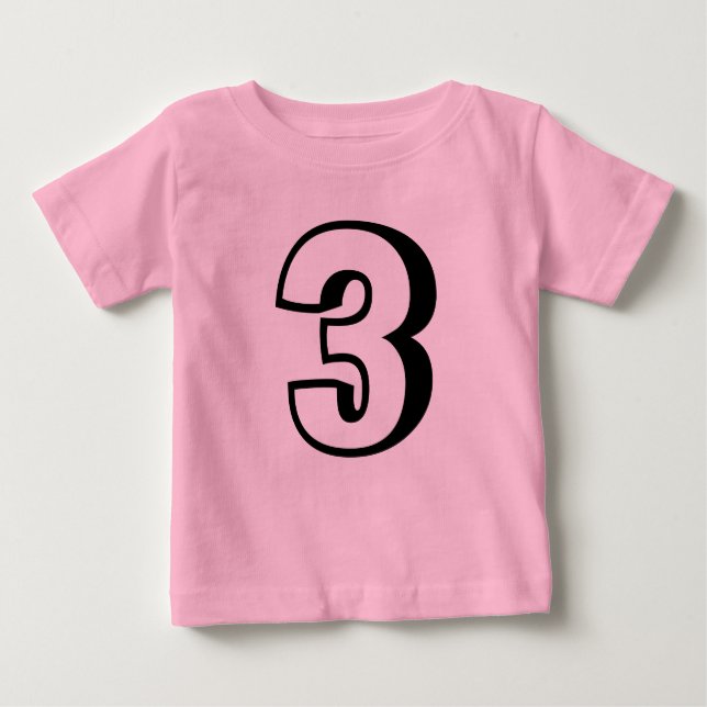 Camisetas de aniversário de três (3) anos para cri (Frente)