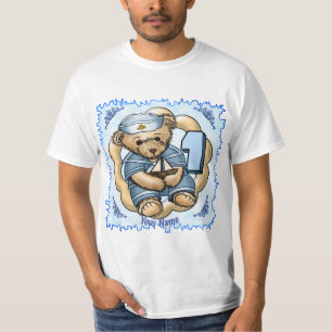 Camisetas de aniversário do Sailor Bear de 1 ano