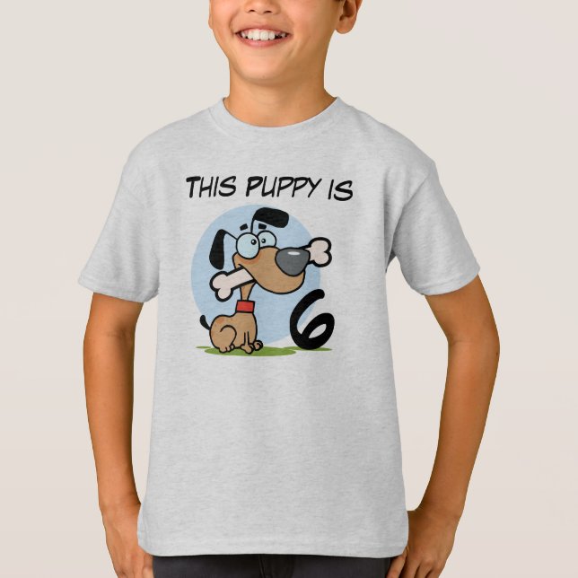 Camisetas de Aniversário Personalizáveis do Cão-Pu (Frente)