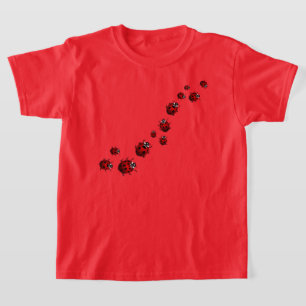 Camisetas de arte de joaninha para crianças Camisa