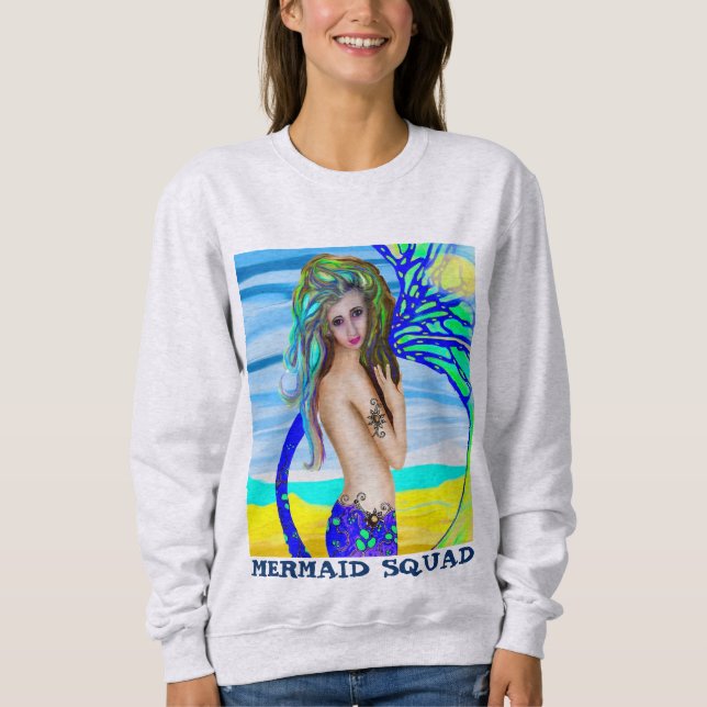 Camisetas de arte de sereia (Frente)