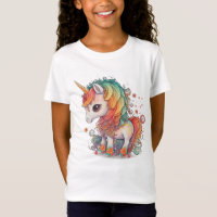camisetas de arte de unicórnio fofo
