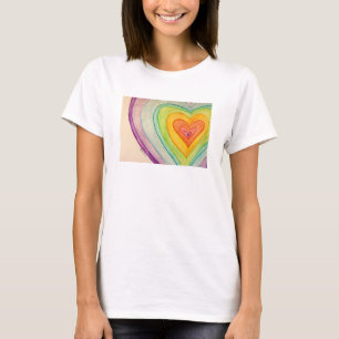 Camisetas de arte personalizadas Corações de Amiza