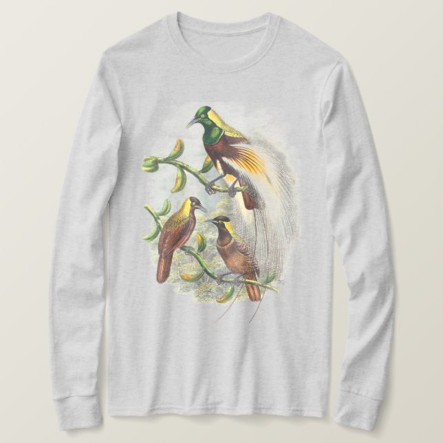 Camisetas de aves de raça branca (Frente do Design)