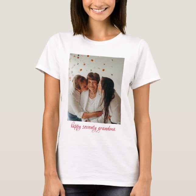 Camisetas de avós de 3 gerações felizes (Frente)