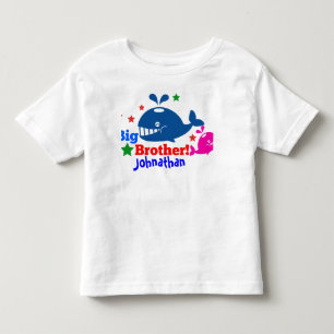 camisetas de baleias de irmão mais velho, personal