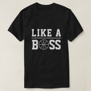 Camisetas de basquete "Jogue como um Chefe" para j