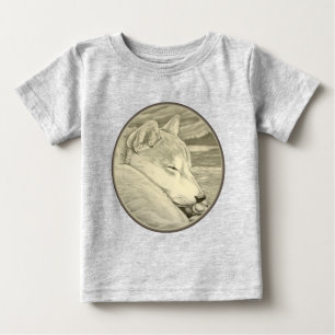 Camisetas de Bebê Amante de Cachorro Orgânico Shib