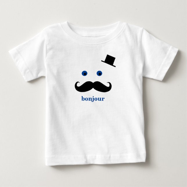 Camisetas de Bebê e Crianças - Bonjour (Frente)