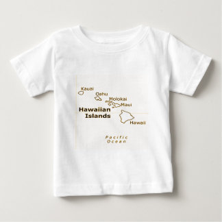 Camisetas de bebês do Mapa do Havaí