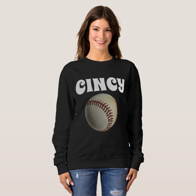 Camisetas de beisebol de Cincinnati Moletom (Frente Completa)