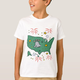 Camisetas de Bell de Liberdade Bonita e de Crianç