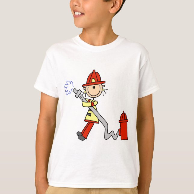 Camisetas de Bombeiro com Mangueira e Presentes (Frente)
