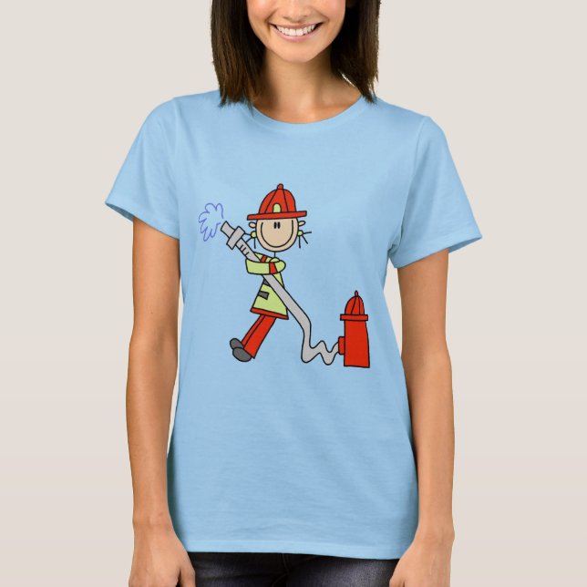 Camisetas de Bombeiro com Mangueira e Presentes (Frente)