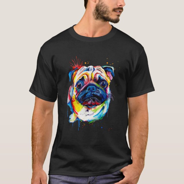 Camisetas de Cachorro Pug Amor (Frente)
