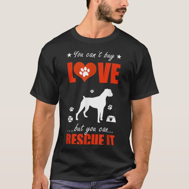 Camisetas de cão-boxer - Você não pode Comprar ama (Frente)