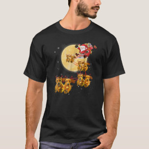 Camisetas de cão de Natal Engraçadas em Reindeer D