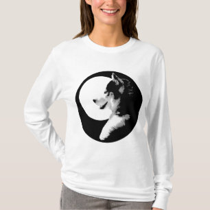 Camisetas de cão roncas do Malamute da camisa