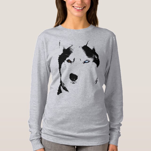 Camisetas de cão roncas do trenó do Malamute da (Frente)