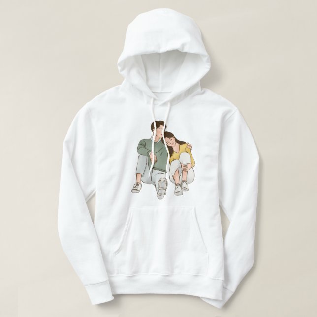 Camisetas de casal combinando, para amantes (Frente do Design)