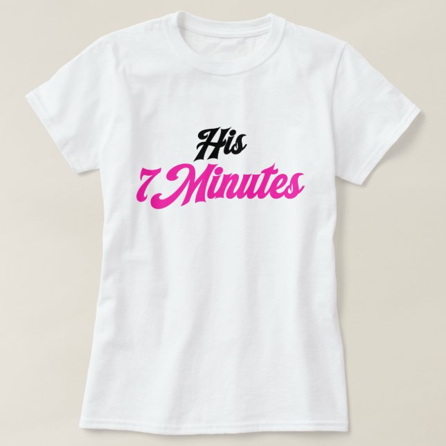 Camisetas de Casal Fofo 7 Minutos Dele (Frente do Design)