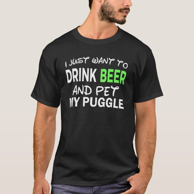 Camisetas de Cerveja para Mãe de Puggle 2 (Frente)