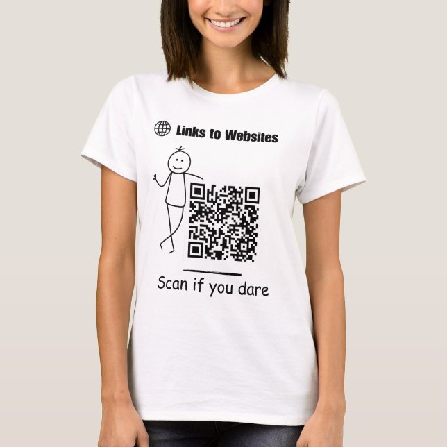 Camisetas de código Qr Links para sites Digitaliza (Frente)