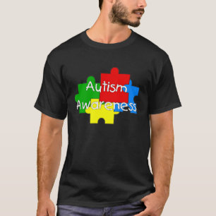 Camisetas de Consciência do Autismo (escuro)