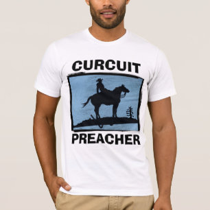Camisetas de cowboy cristão pregador de circuito