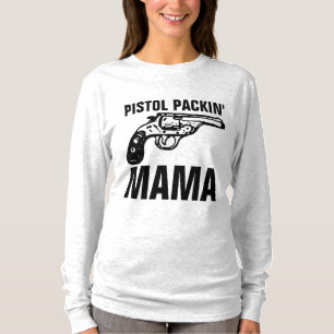 Camisetas de dança feminina, PISTOL PACKIN' MAMA