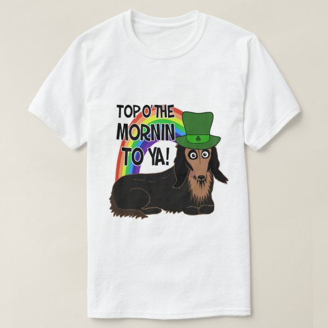 Camisetas de Doxie do dia de St Patrick (Frente do Design)
