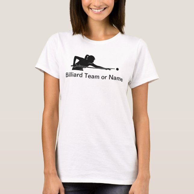 Camisetas de Equipe da Liga de Sinuca Feminina Per (Frente)