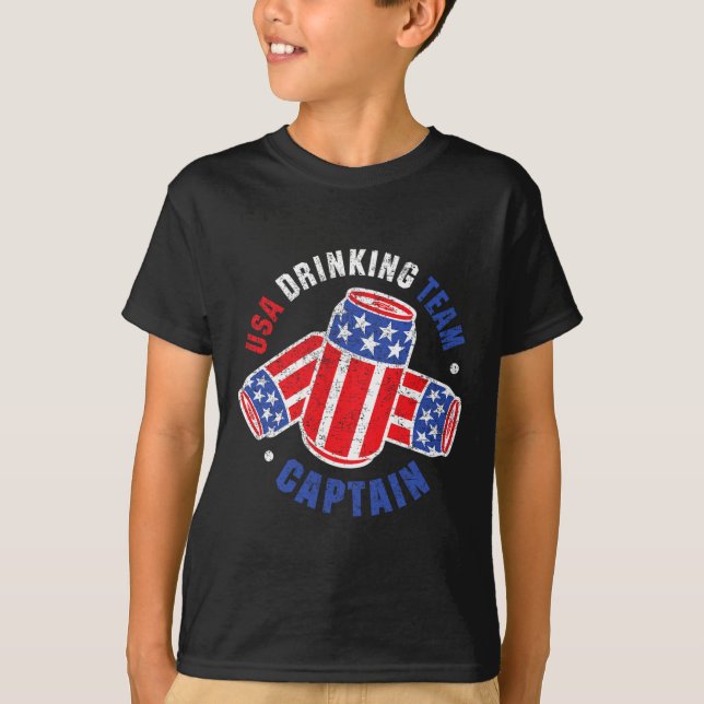 Camisetas de Equipe de Bebida Usa Bandeira Da Lata (Frente)