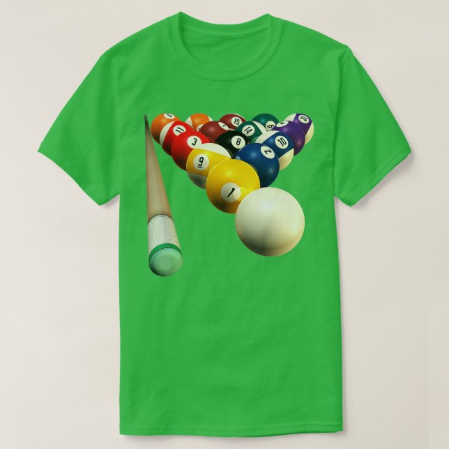 camisetas DE EQUIPE DE PISCINA DE 8 BOLAS PARA TIR (Frente do Design)