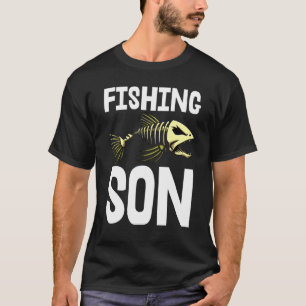 Camisetas de Esqueleto de Peixe do Filho Pescador