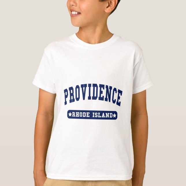 camisetas de Estilo da Faculdade de Providências R (Frente)