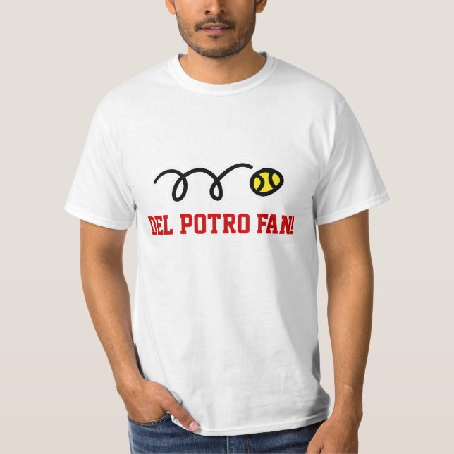 Camisetas de fã de tênis Del Potro para homens mul (Frente)