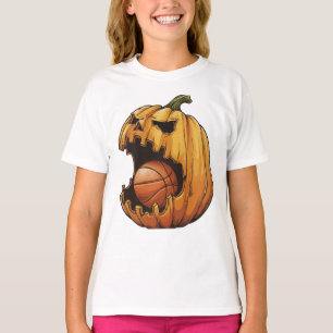 Camisetas de facão assustadoras de abóbora