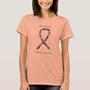 Camisetas de Fita Quebra-cabeça de Sensibilizaç