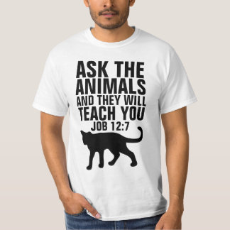 Camisetas de Gato Cristãs, PERGUNTE AOS ANIMAIS, J