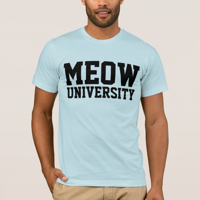 Camisetas de gato da UNIVERSIDADE MEOW (Frente)
