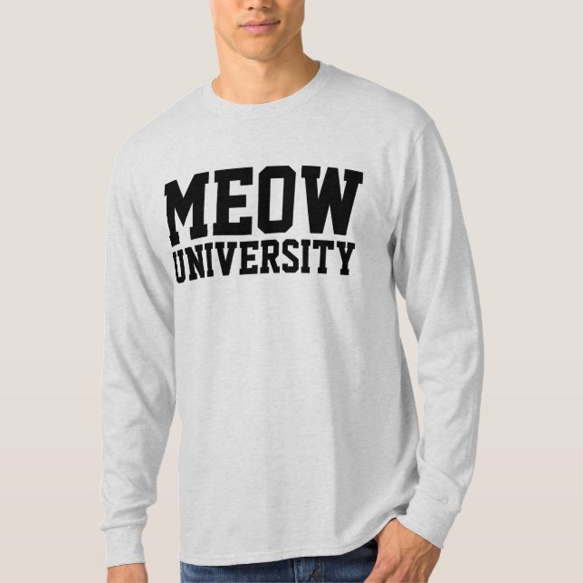 Camisetas de gato da UNIVERSIDADE MEOW (Frente)