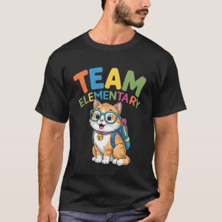 Camisetas de Gato de Volta à Escola Equipe Fundame