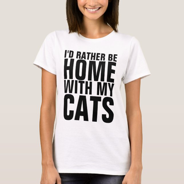 Camisetas de gato engraçadas, PREFERENCIALMENTE DE (Frente)