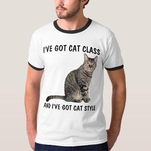 Camisetas de Gato Engraçado, CLASSE CAT (Frente)